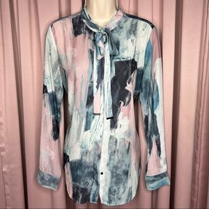 Abstract print blouse